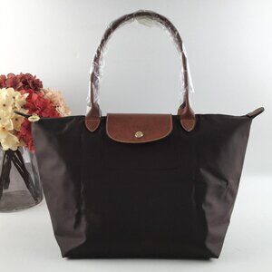 Longchamp New Ebony Brown Nylon Large Tote